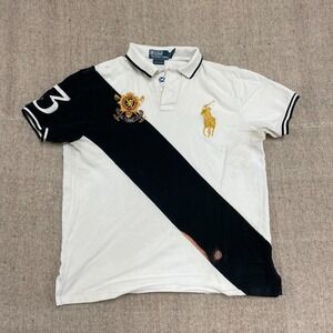 vintage Polo Ralph Lauren polo shirt mens large white 2000 y2k big pony emblem 3